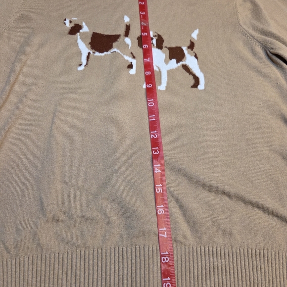 Women's Tan Sweater with Dog Design - Picture 3 of 4